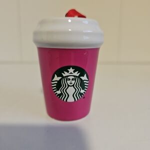 Starbucks Pink and White Cup Ornament